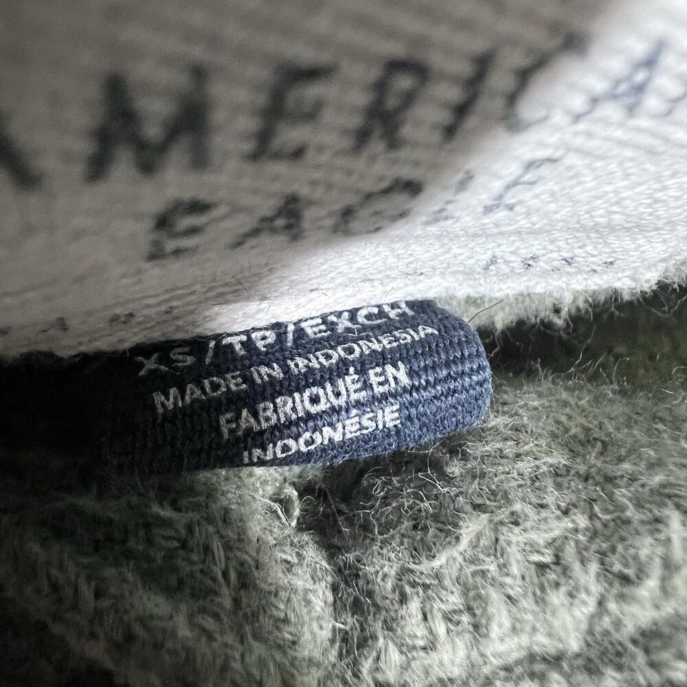 American Eagle Fleece Oversized Love Shacket Shirt Jacket Sage Green Women's XS - Picture 9 of 11